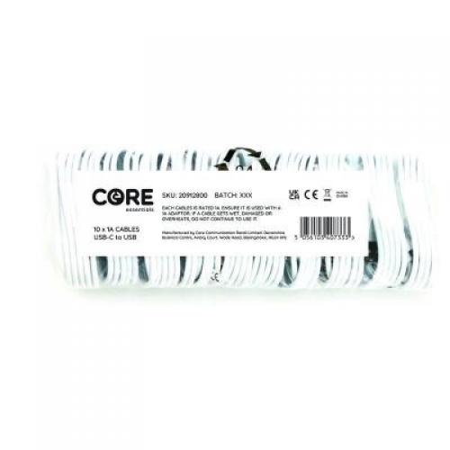 Core 10 Pack Type-C Cable 1M 1A