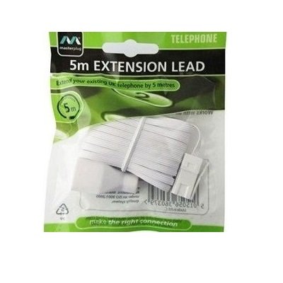 Extension Cable Telephone Cable Wire 5 Meter White 