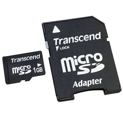 Micro Sd Card Transcend 1gb With Adapter 