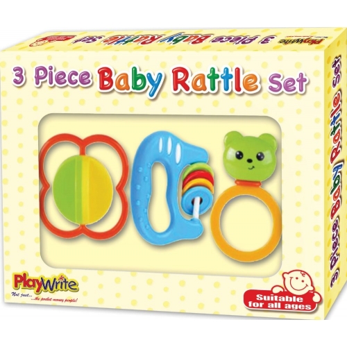Toy Baby 3 Piece Rattle Set 