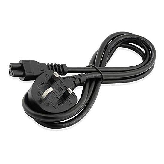 Power Cable Cloverleaf 1m, C5 Clover Power Lead Cord Uk Plug 3 Pin Ac Main 