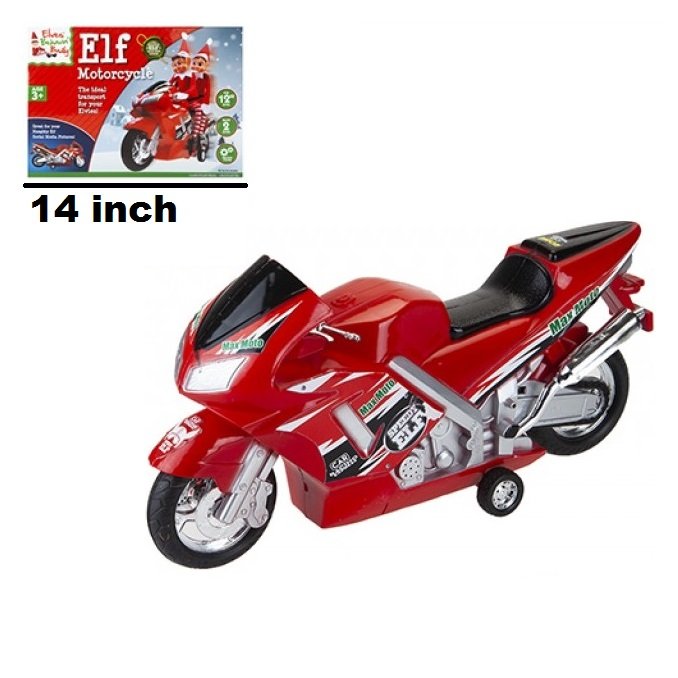 Toy Friction Powered Elf Racing Motorbike 