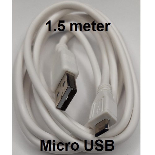 Cable Usb To Micro Usb 1.5m Charging Cable White For Samsung Lg Alcatel Etc 