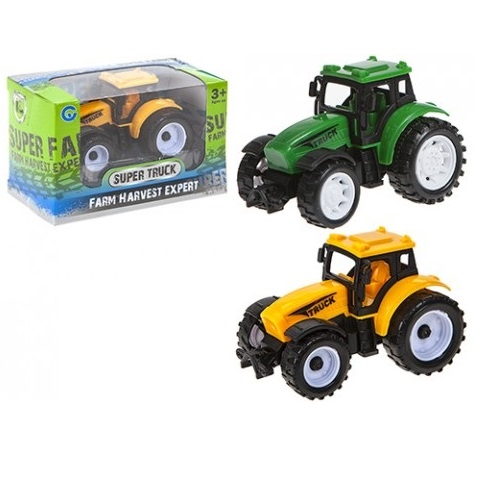 Toy Pull Back Farm Tractors 9cm 