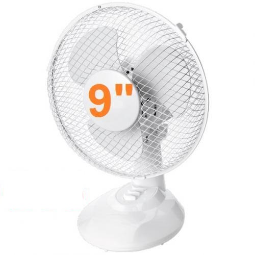Fan 2 Speeds, Oscillation, Quiet Operation, 9 Inch, Perfect For Bedroom Or Office, White Portable Desk Fan 