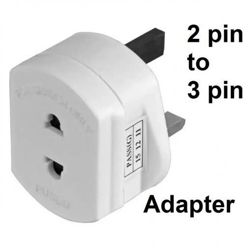 Shaver Adaptor 1a White, 2 Pin Shaver Plug To Uk Plug 
