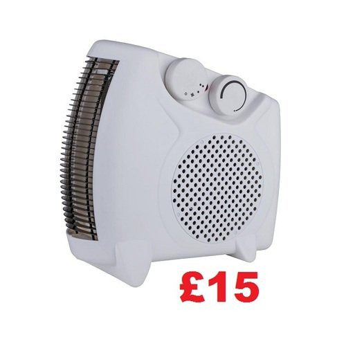 Fan Heater 2kw 1kw Upright Horizontal Electric Fan Heater Portable White 