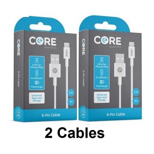 Cable Fast Charger Two Cables For Iphone Usb To Lightning 1m Core 