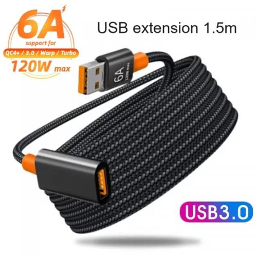 Extension Cable 1.5m 6a Usb 3.0  Make To female Cord High Speed Transmission Data Cable For Computer Camera Tv 