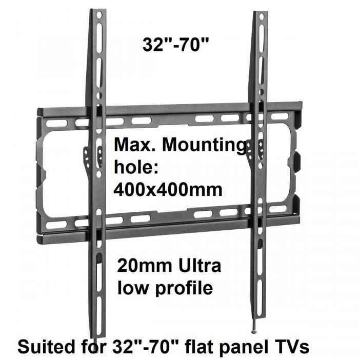 Tv Wall Mount Bracket For Lcd Led Tv 32 To 70 Inches Slim Fixed 