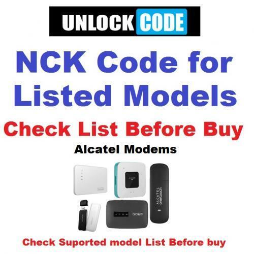 Unlock Code Alcatel 4G Wi-Fi Modem MW40 MW40V MW41MP MW40CJ MW41CL MW41NF x200s