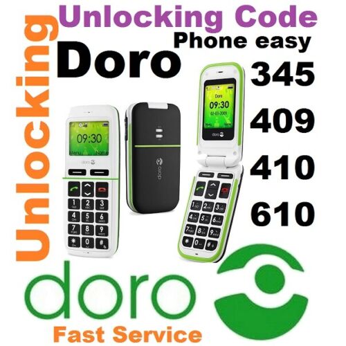 Unlock code for Doro Phone Easy 409-410-610-345 Only Unlock Pin Fast Servic read