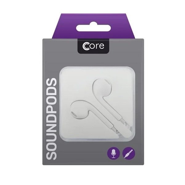 Earphones Soundpods With Microphone White, Core